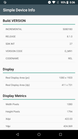 Simple Device Info